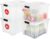 Iris Ohyama, Aufbewahrungsbox aus Kunststoff, 4er-Set, 30 l, HB-30, transparent, L43 x T35 x H25,5 cm