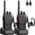 Baofeng Walkie Talkies PMR446 Radios, professionelles Zwei-Wege-Radio, 16 Kanäle, Gegensprechanlage, wiederaufladbarer Funkempfänger, Sender und Empfänger für Erwachsene mit Kopfhörern (2 Stück)