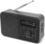 PR2S Tragbares DAB+-Digitalradio, UKW-Radio für die Küche, Bluetooth-Lautsprecher, persönliches DAB-Radio, Display, Wecker und Uhr, 40 voreingestellte Sender, Kopfhöreranschluss, Schwarz