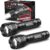 GEARLITE LED-Taschenlampe, extrem hell, 2 Stück, Aluminium, 4000 Lumen, LED-Taschenlampe, batteriebetrieben mit 5 Modi, IP65 wasserdichte Handlampe, zoombar, für Camping, Wandern, Outdoor, Notfall, Geschenk