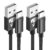 USB C Kabel, (2 Stück 2m) 3,1A Ladekabel USB C Nylon Typ C Schnellladekabel USB auf USB C Kabel für Samsung Galaxy S25 S24 S23 S22 Ultra S9 S8 A55 A54 A52 A51, Note 10, iPhone 16 15, Huawei, Google Pixel