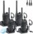 EP31 Walkie Talkie (4 Stück), IP54 wasserdichte Walkie Talkies, PMR446 Long Range Walkie Talkie, 2 in 1 TYPE C Ladekabel, mit USB Ladestation, Original Kopfhörer.(Schwarz)