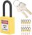 Lockout-Tagout-Schlösser, 10 Sets, 38-mm-Sicherheitsvorhängeschlösser mit 20 Schlüsselschlössern, staubdichtes Nylon, industrielle Isolierung, Sicherheitswerkzeug für Fabriken (gelb)
