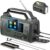 Kurbelradio DAB FM 20000 mAh, Notfallradio DAB Plus Kurbel Solar, Solarradio Notfall mit Bluetooth & Wecker, Notfallradio mit Handy-Ladegerät & Taschenlampe, SOS Kompass Survival Radio (Grün)