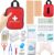 Outdoor Erste-Hilfe-Set, 102-teiliges Mini-Erste-Hilfe-Set, kompakte Notfallausrüstung, Erste-Hilfe-Set, kleines Erste-Hilfe-Set für Zuhause, Auto, Reisen, Büro, Sport, Wandern