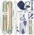 HUIIKE Stand Up Paddling Board mit Zubehör, Paddel, Finnen, Pumpe. Paddle Sup Board Aufblasbar Hohe Stabilität und Widerstandsfähigkeit. 305 x 84 x 15 cm, belastbar bis 130 kg