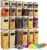 24 luftdichte Frischhaltedosen mit Deckel, Kunststoffbehälter für Küche und Organisation, Müsli, Mehl und Zucker, BPA-frei, inklusive Löffel, Etiketten und einem Stift