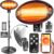 KESSER Infrarotheizung 2000W Terrassenheizer mit WLAN & Fernbedienung 360° drehbar, höhenverstellbar, Stand- & Wandmontage, Kippschutz, IPX4 spritzwassergeschützt, Heizstrahler Balkon und Garten