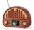 Mesqool Tragbares DAB+/UKW-Radio, Retro-Radio mit Bluetooth 5.0, Nostalgie-Radio klein mit 3000 mAh Akku und Farbdisplay, EQ-Soundeffekt, 80 Voreinstellungen, TF/AUX-Anschluss, Doppelwecker