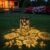 Farbenfrohe Sonnenblumen Solarleuchten Garten, Solarlampen für außen, Gartendeko für draußen Wetterfest, IP65 Wasserdichte Metall-Hängelampe für Terrasse, GartenHof und Wege (C)