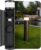 SSC-LUXon Steckdosensäule Paliso mit Licht, Schwarz, IP44 Edelstahl, Außensteckdose mit 2 Steckdosen & G9-Fassung, Pollerleuchte für Garten und Terrasse