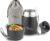 Milu® Thermo-Speisebehälter, 450/650/800 ml, Edelstahl, Wärmekonservierung, für Babynahrung, Müsli to go, Thermo-Lunchbox, Schwarz (450 ml)
