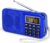 PRUNUS J-725 UKW-Radio klein, Digitalradios Wecker, Radio batteriebetrieben mit 3000 mAh wiederaufladbarem Akku, USB/SD/TF/AUX-Player, Kofferradio mit Notlicht (Blau)