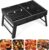 AGM Holzkohlegrill, Picknickgrill, kleiner Edelstahlgrill, tragbarer Campinggrill, abnehmbare BBQ-Grills für Gartenpartys im Freien usw.