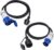 Meister CEE-Adapterkabel-Set 2-teilig – 1,5 m Kabel – CEE-Stecker & Kupplung – robuste Gummikabel H07RN-F3G 2,5 mm² – 16 A / 230 V – IP44 Outdoor / Campingkabel / Camping-Adapter / 7425310
