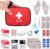 HONYAO Erste-Hilfe-Set, Mini-Reiseapotheke 90-teilig, Notfalltasche, Notfallset, klein für Outdoor, Zuhause, Auto, Arbeitsplatz, Camping, Motorrad, Fahrrad, Wandern, Notfall
