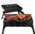 KRUMAD Campinggrill, faltbar, tragbar, Holzkohlegrill, 38,5 x 27 cm, Tischgrill für Camping, Küche & Outdoor, Mini-Holzkohlegrill, faltbar mit Grillrost, ideal für Grillen, Reisen, Picknick, Balkon