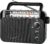 Retekess TR604 Tragbares Radio (Schwarz) | Für Senioren, Küche, Schlafzimmer, Netzkabel- oder Batteriebetrieb, großer Knopf, einstellbare Höhen und Bässe, mit Netzkabel