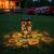Farbenfrohe Sonnenblumen Solarleuchten Garten, Solarlampen für außen, Gartendeko für draußen Wetterfest, IP65 Wasserdichte Metall-Hängelampe für Terrasse, GartenHof und Wege (A)