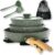 Kitchen Academy Pfannenset mit abnehmbaren Griffen, Töpfe und Pfannen-Set mit Deckel, Induktionstöpfe-Set, 10-teilig, Antihaftbeschichtung, für alle Herdarten