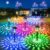 BUCASA 8 Stück Solarleuchten für den Garten im Freien, Solarleuchten für den Außenbereich mit Wärme- und RGB-Modi, wasserdichte automatische Ein-/Aus-Solarleuchten für Garten, Rasen, Terrasse, Hof, Balkon, Dekoration, Geschenke