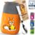 Thermobehälter für Lebensmittel Kinder – 500 ml – 100 % auslaufsicher – Warmhaltebehälter aus Edelstahl – Thermo-Lebensmittelbecher – Thermo-Lunchbox Kinder – Warmhaltebehälter Brei – Orange