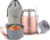 Milu Thermobehälter für Lebensmittel I 450 ml I Warmhaltebehälter aus Edelstahl mit Löffel, Thermobecher Essen, Thermo-Lunchbox für Kinder, Erwachsene, Thermobox Suppen, Babybrei, Essensbehälter Roségold, 450 ml