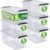Deuba 6 x Aufbewahrungsbox mit Deckel, 5 L Box, Kunststoffboxen, lebensmittelecht, BPA-frei, klein, Klickverschluss, transparent, stapelbar, Küche, Schlafzimmer