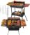 2-in-1 Elektrogrill Standgrill Tischgrill elektrisch 2.400 Watt – Elektrogrill für Balkon, Outdoor und Indoor mit Standfuß große Grillfläche stufenlose Temperaturregelung Elektro-BBQ-Grill