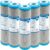 Aktivkohle-Blockfilter, 10 Zoll – 5er-Pack, entfernt Chlor und seine Verbindungen, verbessert Geschmack und Geruch von Wasser, max. 6 Monate Laufzeit, Aktivkohle