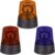 Relaxdays Rundumkennleuchte LED Blaulicht, batteriebetrieben, bunt | 3-teiliges Set. Satz