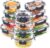Skroam 24-teiliges Glasbehälter-Set mit Deckel – Frischhaltedosen für Lebensmittel, Meal-Prep-Boxen, mikrowellengeeignet, BPA-frei (12 Behälter & 12 Deckel)