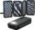 elzle Solar-Powerbank, 26800 mAh, Solar-Ladegerät mit 2 USB-A-Ausgängen und 1 USB-C-Eingang, wasserdichter externer Akku für den Außenbereich mit 4 Solarpanels und Taschenlampe für Smartphones, Tablets, Camping