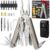 BIBURY Multitool Titan- und Damastmesser – Multifunktionswerkzeug mit Zange, Schere, austauschbarer Säge und Bits – professionelles EDC-Taschenmesser, Geschenke für Männer, Reparatur, Campingzubehör BI2049TI