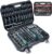CCLIFE 187-teiliges Steckschlüssel-Set, Cr-V-Ratschenkoffer, Werkzeugkoffer, 72 Zähne, 1/2 Zoll, 1/4 Zoll, 3/8 Zoll, Sechskant-Steckschlüsseleinsatz, Torx-Schlitz, Phillips, Pozidrive-Bit, Steckschlüssel-Einsätze (187-teilig)