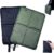 2er-Set faltbare Outdoor-Sitzkissen, wasserdicht & wärmeisolierend, ultraleicht (93 g) mit Karabiner, faltbare Sitzauflage für Wandern, Camping, Picknick, Festival, Olivgrün & Schwarz