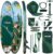 HUIIKE Stand Up Paddling Board mit Zubehör, Paddel, Finnen, Pumpe. Paddle Sup Board aufblasbar, hohe Stabilität und Widerstandsfähigkeit. 305 x 84 x 15 cm, maximale Belastung 130 kg