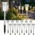 Jsdoin 12 Stück Solarleuchten für den Außenbereich, Edelstahl-Solarleuchten, Garten, wasserdicht, LED-Gartenstecker, Kaltweiß, automatische Solarleuchten für den Außenbereich als Wegbeleuchtung für Terrasse