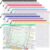 12 Stück bunte Dokumentenmappen, A3, wasserdichte Dokumententasche, Aktentasche mit Reißverschluss, aus Kunststoff, für Dokumente, Quittungen, Papier, Schule, Prüfungsbogen, Kosmetik, Reisen