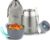 Milu® Thermo-Speisebehälter, 450/650/800 ml, Edelstahl, Wärmekonservierung, für Babynahrung, Müsli to go, Thermo-Lunchbox, Grau (450 ml)