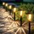 Solpex Solarleuchten für den Außenbereich, 6 Stück, LED-Solarleuchten, Gartendekoration, wasserdichte solarbetriebene Wegbeleuchtung für Garten, Terrasse, Landschaft, Gehweg, Warmweiß