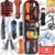 Baytiz Survival Kit und Erste-Hilfe-Set, mit Wasserfilter-Strohhalm und Outdoor-Ausrüstung, Militärrucksäcken, Zubehör für Camping, Wandern, Radfahren, Auto-Gadget für Männer und Kinder