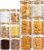 Vtopmart Set mit 12 Vorratsgläsern mit Deckel, 2 Größen: 1200 ml x 6, 600 ml x 6, Vorratsgläser aus Glas mit Deckel, Vorratsdose mit Holzdeckel zur Spaghetti-Aufbewahrung