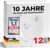 Rauchmelder 12er Set mit 10 Jahren Garantie, BSI zertifiziert nach DIN EN14604, inklusive 9V Batterie, Rauchmelder, Feuermelder